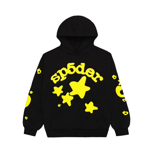 FW24 Black Yellow SP5DER Hoodie