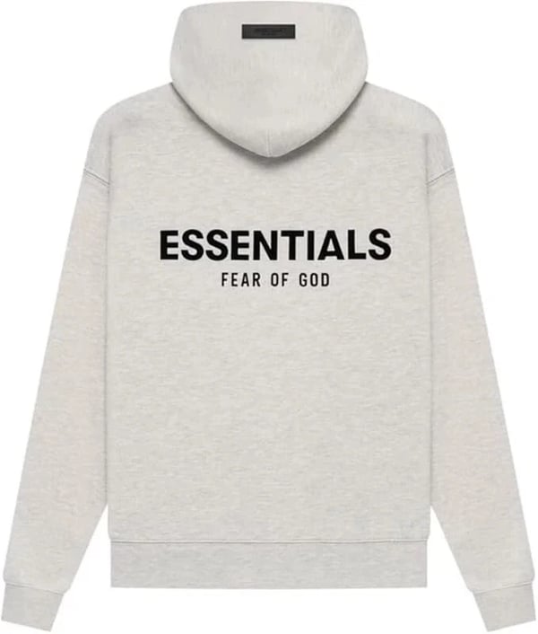 Essentials Hoodie — Light Oatmeal back